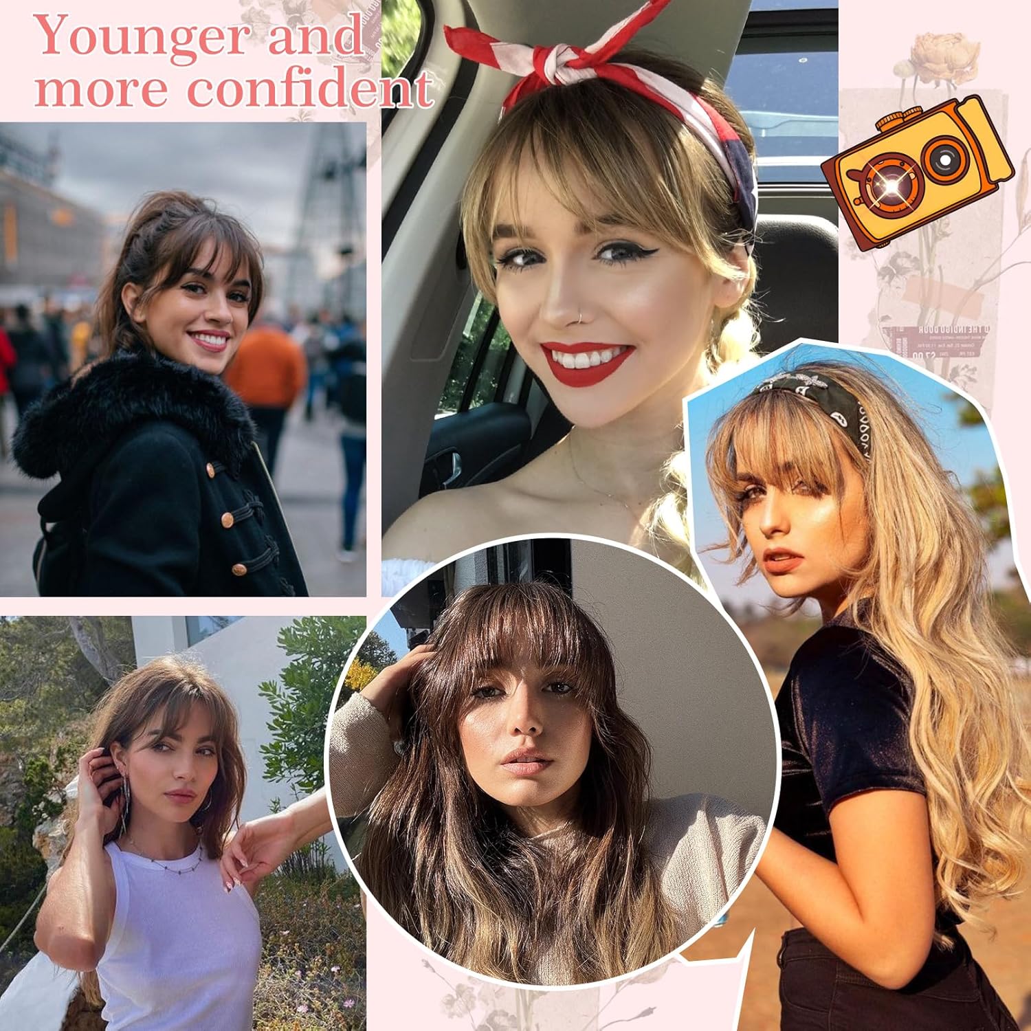 Real Human Hair Toppers for women 10 Inch Clip in Bangs for Thinning Hai Cover Hair Pieces