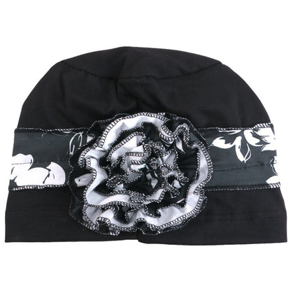 Amazon's New Hat with Large Floral Pattern on the Side, Headscarf Hat, Hair Loss Cap, Postpartum Head Wrap Hat Jdt-515