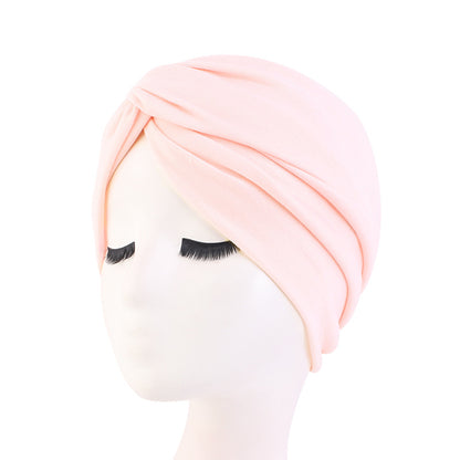 Ethnic Style Turban Hat, Imitation Cotton Twisted Cross Hat, Indian Hat, Chemotherapy Hat, Baotou Hat