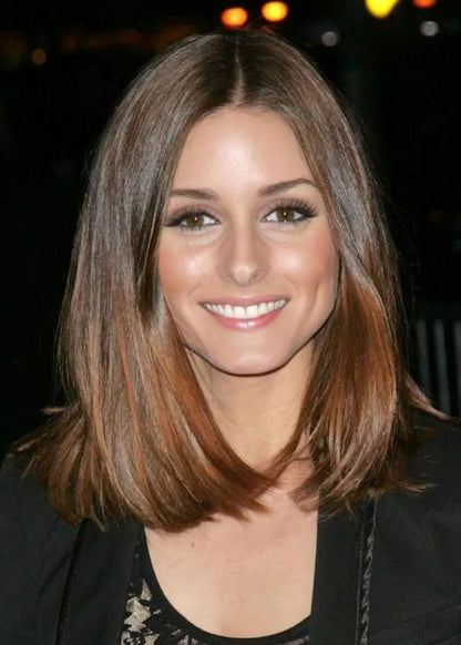 Bob Hairstyle Natural Straight Natural Color Human Hair Lace Front Wigs 16 Inches