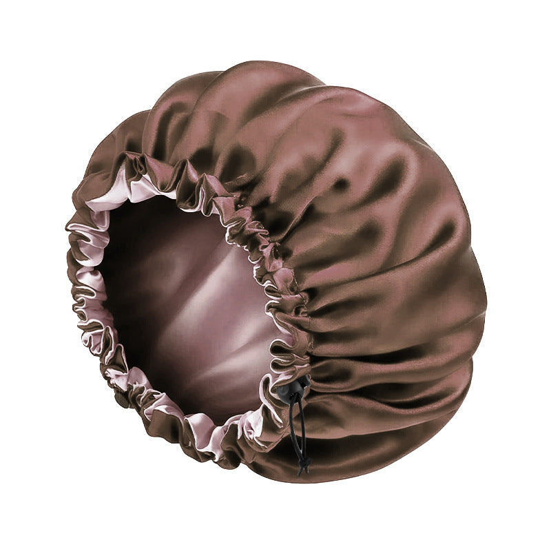 European and American popular adjustable chemotherapy cap shower cap double-sided perm cap Amazon double-layer colored sleeping cap