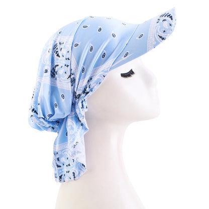 Spring and Summer Style Cashew Print Brimmed Baseball Cap Outdoor Sunshade Headwrap Ethnic Cloth Hat Jdt-234C
