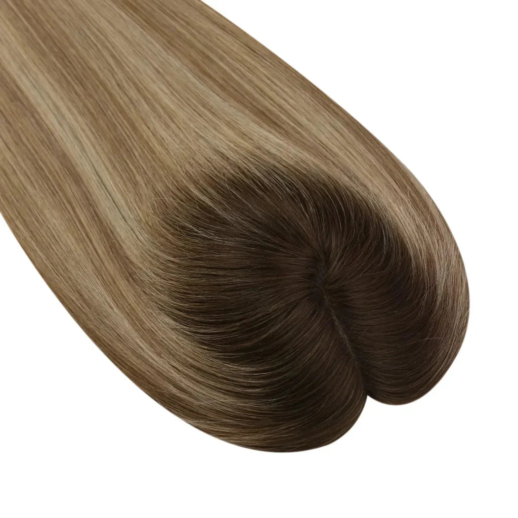 Large Base Hair Topper Virgin Real Hair Topper Balayage ColorWigs Hair PieceWigs Hair Piece