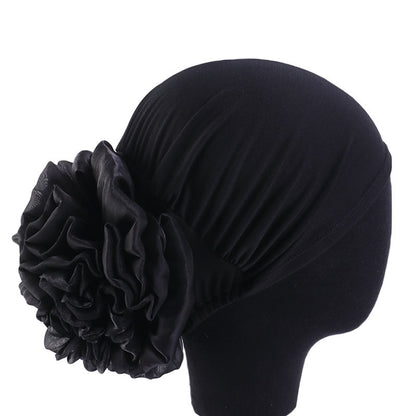 Cross-border new big flower headscarf cap toe cap ethnic style small cap hair loss cap wedding cap TJM-262