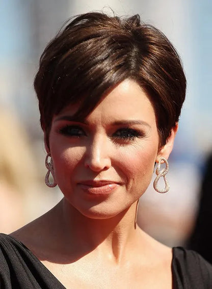 Short Straight Full Lace Wigs 100% Indian Human Hair