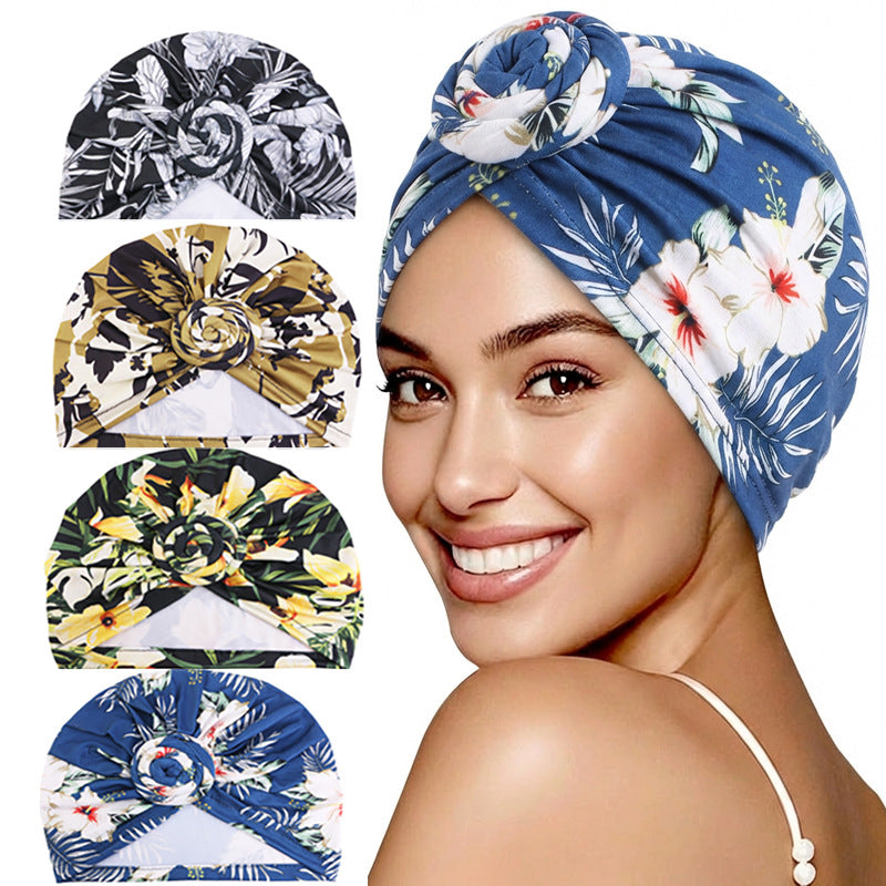 European and American New Style Snail-Patterned Headscarf Hat, African-Style Printed Clothing Hat Jdt-342F