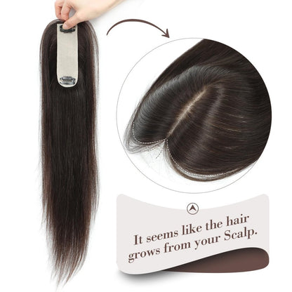 Hair Toppers for Women Real Human Hair 16 Inch for Thinning Hair