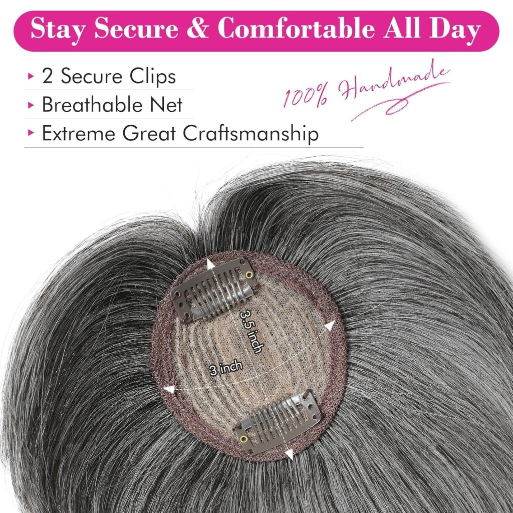 Human Hair wigs Pieces 6 Inch Hair Toppers Top Hair Extensions