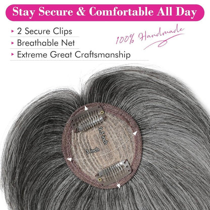 Human Hair wigs Pieces 6 Inch Hair Toppers Top Hair Extensions