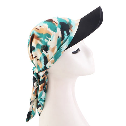 New spring and summer camouflage hat with duckbill brim, outdoor travel sunshade handkerchief, wrapped cloth hat JDT-234M