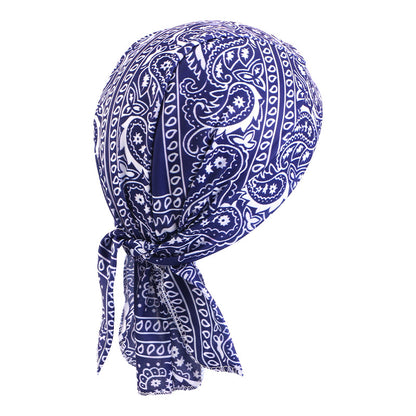 Stretch Cloth Amoeba Cashew Pirate Hat Hip Hop Street Dance Ribbon Baotou Hat Ethnic Hat JDD-09B
