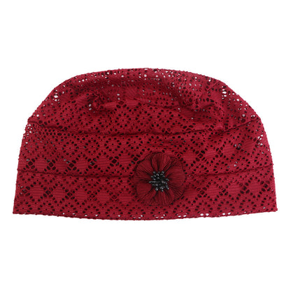 New Style Cut Out Mesh Turban Hat, Pullover Hat, Confinement Hat, Women's Hair Care Hat Jdu-141