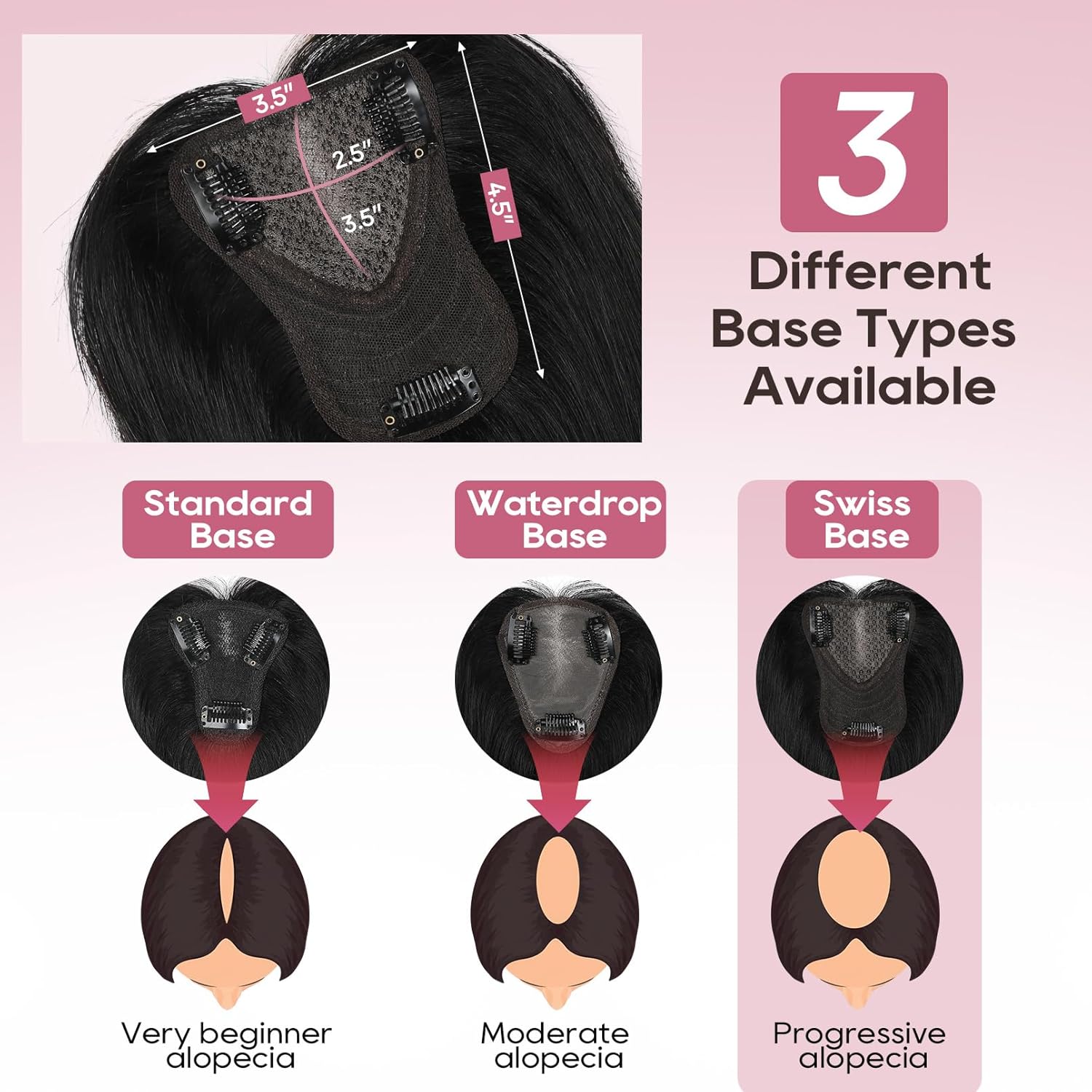 Real Human Hair Topper 10 inch Women Hair Toppers for Thinning Hair Light Grey Wigs