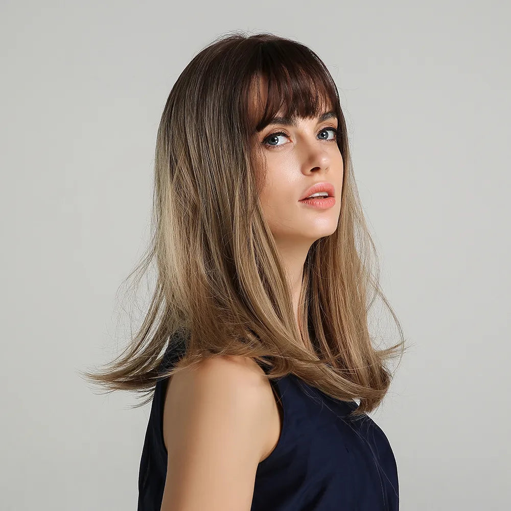 20 Inch Long long-bob-synthetic-hair-straight-wig-with-bangs-20-inches – WigKiss