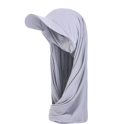 Ethnic brim headscarf hat brim scarf integrated hat wrap headscarf outdoor toe cap sun hat JDBQM-76E