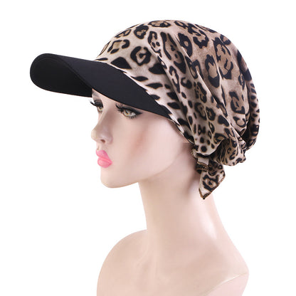 New Style Printed Brimmed Triangle Headscarf Hat, Outdoor Sunshade Head Wrap Cloth Hat Jdt-234P