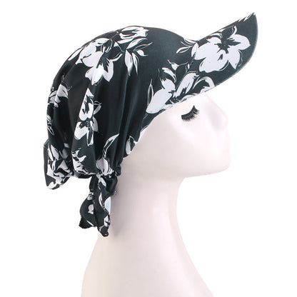 Spring and Summer Style Cashew Print Brimmed Baseball Cap Outdoor Sunshade Headwrap Ethnic Cloth Hat Jdt-234C