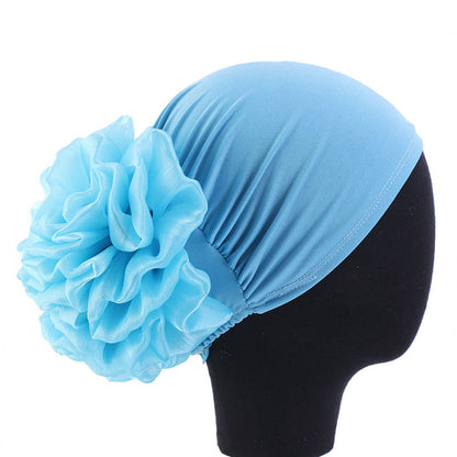 Cross-border new big flower headscarf cap toe cap ethnic style small cap hair loss cap wedding cap TJM-262