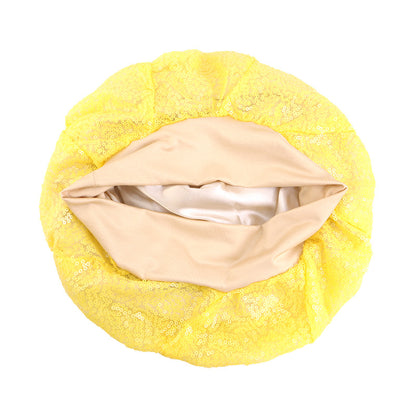 Cross border new elastic wide edge headband nightcap round hat hair care and beauty hat JDB-301U