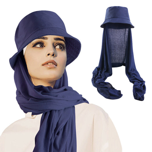 Summer ethnic hat basin hat scarf integrated hat sun-proof fisherman hat scarf toe cap JDPM-58