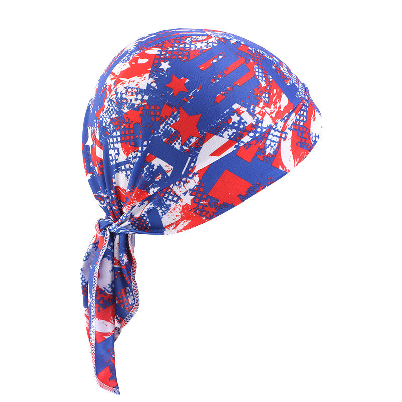 Camouflage elastic pirate hat men's and women's headscarf hat hip hop hip hop ribbon toe cap JDD-09C