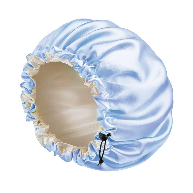 European and American popular adjustable chemotherapy cap shower cap double-sided perm cap Amazon double-layer colored sleeping cap