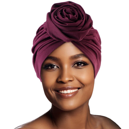 Cross-Border E-Commerce Supply Source: Rose Flower Elastic Headscarf Hat, Ethnic Hat, Head Wrap Hat Jdt-480