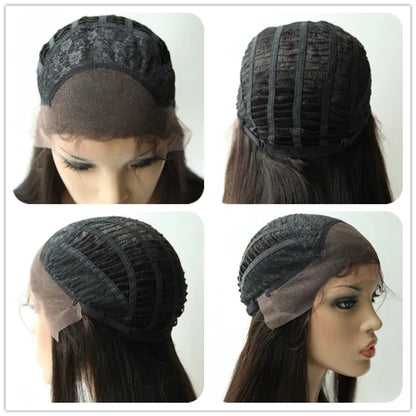 Beyonce Hairstyle Long Natural Wave Synthetic Lace Front Wigs 22 Inches