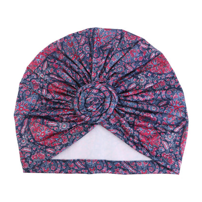 New Bohemian style snail plate flower headscarf hat, toe cap, printed clothing hat JDT-342F