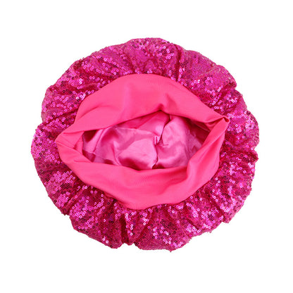 Cross border new elastic wide edge headband nightcap round hat hair care and beauty hat JDB-301U