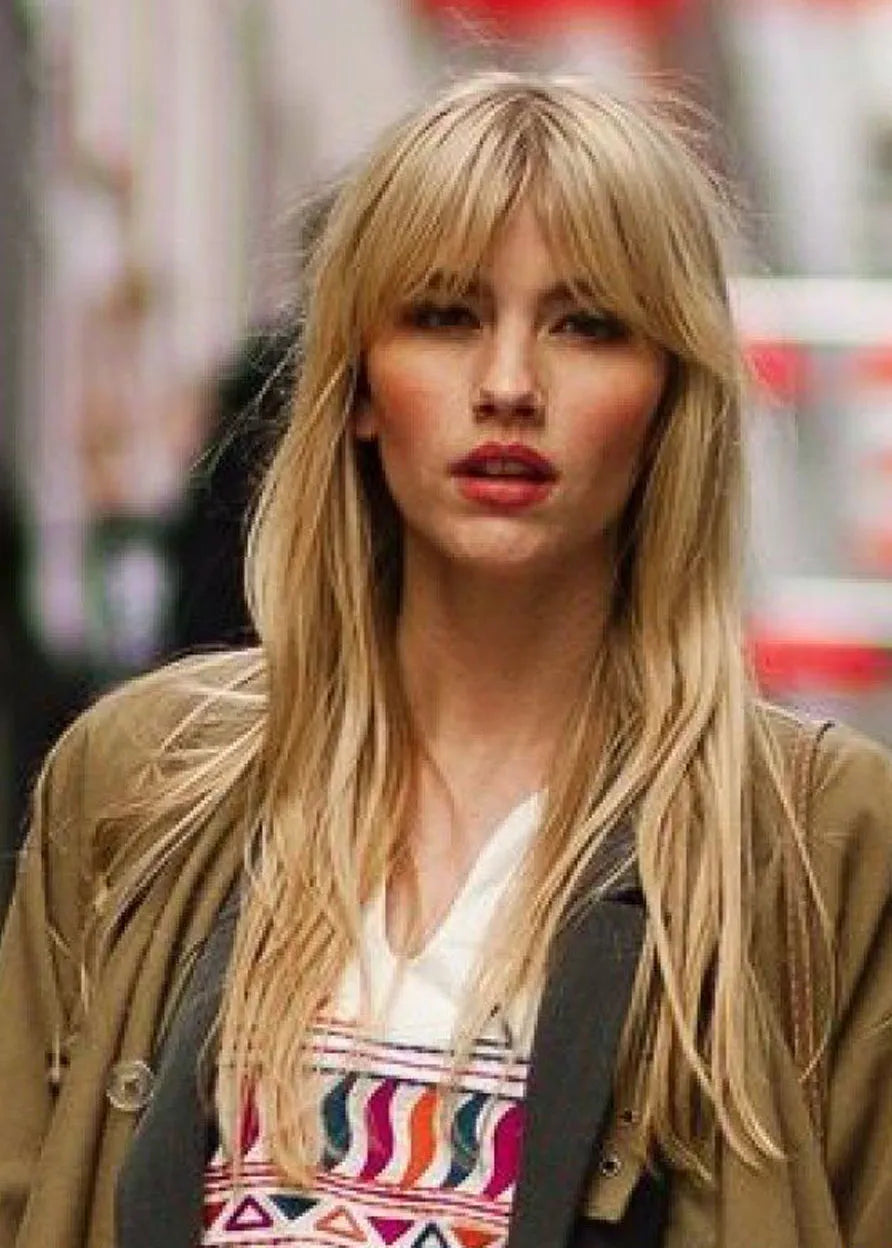 Long-Length Natural Straight 100% Human Hair Capless Wigs 24 Inches