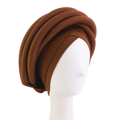 New Cross-border Hat Three-dimensional Twist Sponge African Hat Twist Hat Cross Ethnic Hat Baotou Hat JDT-497