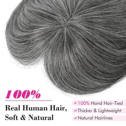 Human Hair wigs Pieces 6 Inch Hair Toppers Top Hair Extensions