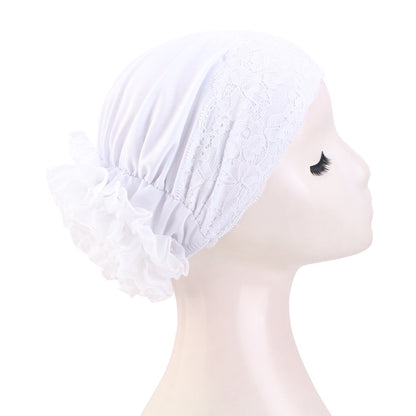 Cross-Border New Lace Turban Hat, Turban Hat, Pullover Hat, Hair Care Hat Jdt-507