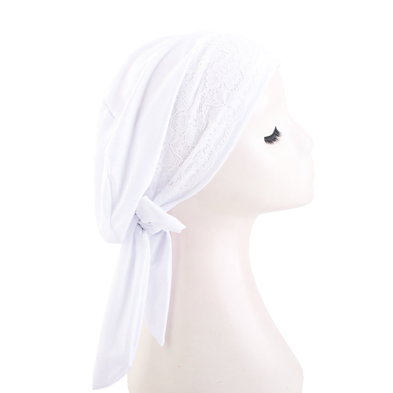 Amazon source lace edge ribbon headscarf cap, toe cap, base cap, chemotherapy cap JDT-510