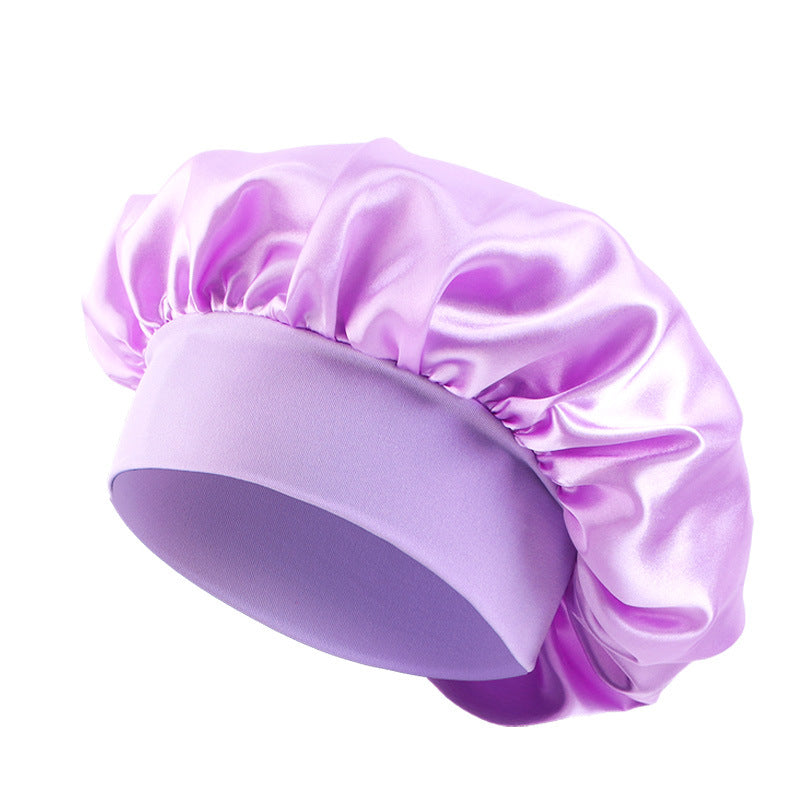 European and American Popular Children's Elastic Wide-brimmed Nightcap Sardin Round Hat Hair Care Tapes TJM-301