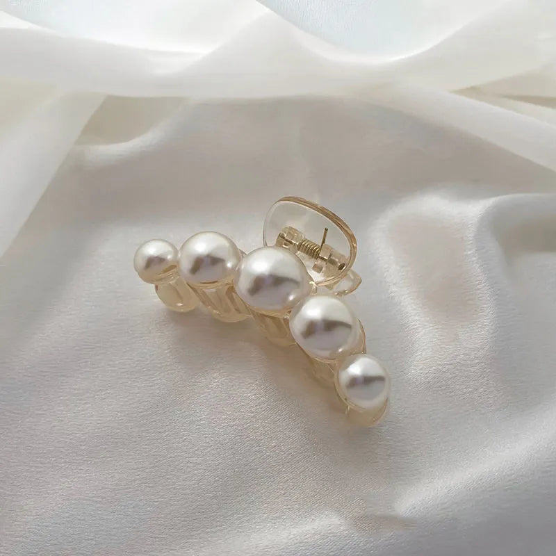 Korean Style Lady/Women's Pearl Inlaid Technic Pearl Hair Claw Hair Accessories