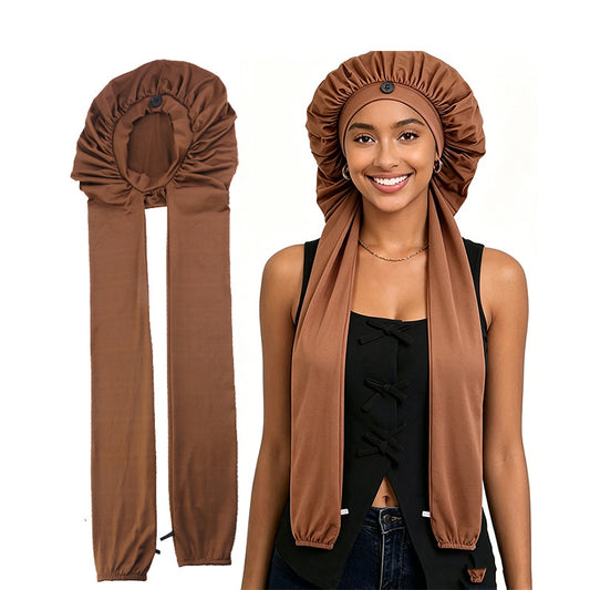 European and American New Style Long Hair Elastic Long Sleep Cap, Women's Beauty Care and Hair Care Cap Jdb-522