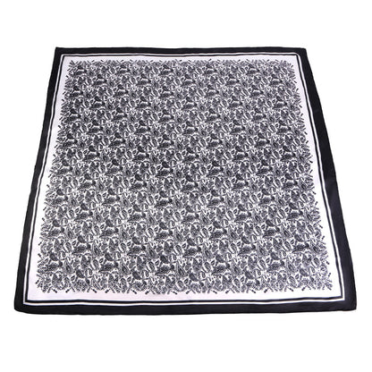 Amazon Women's Satin Square Scarf Imitation Silk Printed Head Scarf Silk Scarf Turban Hat Jdwj-28A