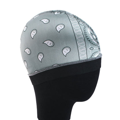 Cross-Border Hat with Cashew Flower Print, Elastic Round Hat, Faux Silk Wig Cap, Hair Loss Protection Cap Jdu-20E