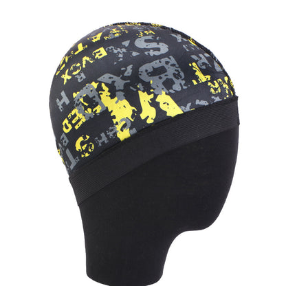 European and American source simulated silk elastic headband round cap printed wig cap hair care cap JDU-20G