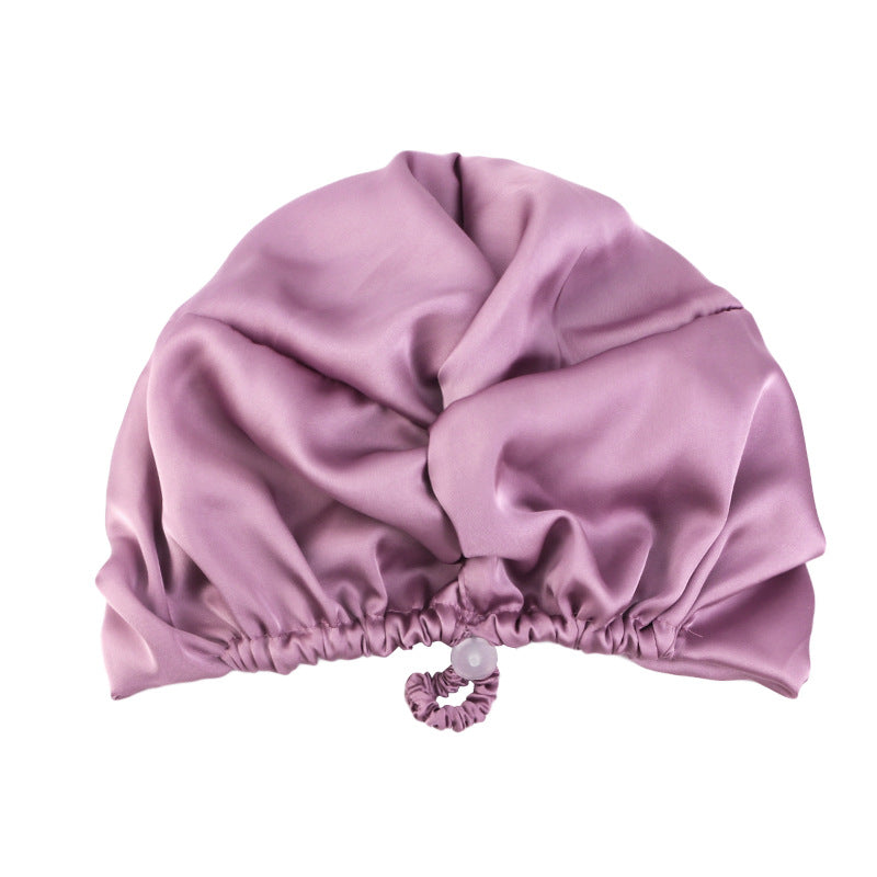 Adjustable Buckle Imitation Silk Cross Nightcap, Twisted Turban Cap, Head Wrap Cap, Hair Care Hat Jdt-473-2