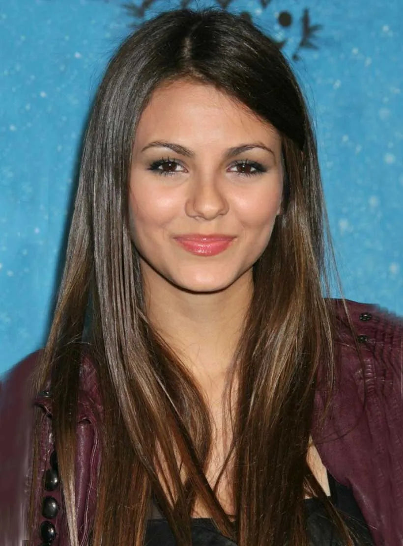 The Chic Long Straight Natural Brown Full Lace Wig 100% Human Hair 18 Inches Bring Long Hair Storm