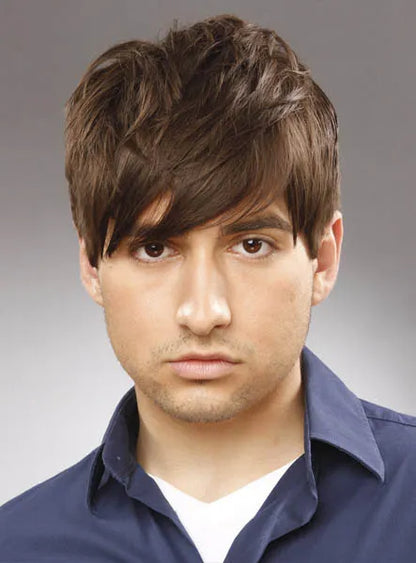 Short Straight Boycut Human Hair Full Lace Wigs