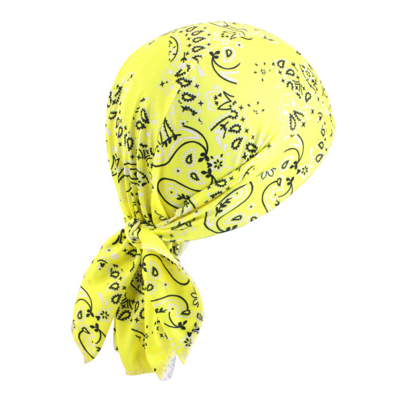 New Cashew Flower Pirate Hat Headscarf Hat Street Dance Strap Headband Cap Strap Riding Hat JDD-09G
