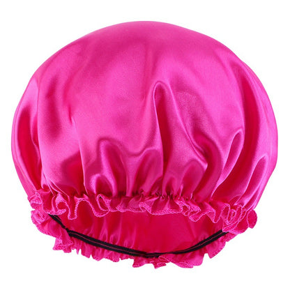 Satin lace nightcap women's round cap hair care CAP Beauty hair cap TJM-250