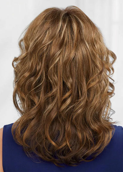 Sexy Women's Natural Looking Wavy Human Hair Capless Wigs 20Inch