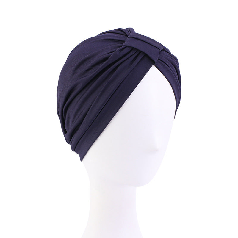 European and American Women's Wooden Dale Cotton Block Tapered Hood National Style Baotou Hat