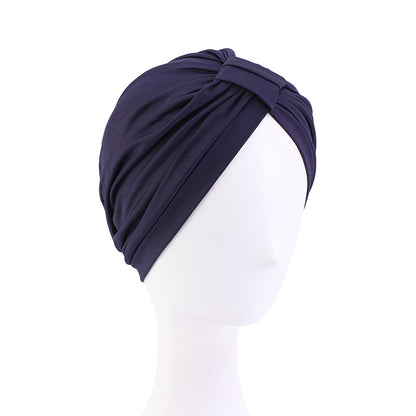 European and American Women's Wooden Dale Cotton Block Tapered Hood National Style Baotou Hat