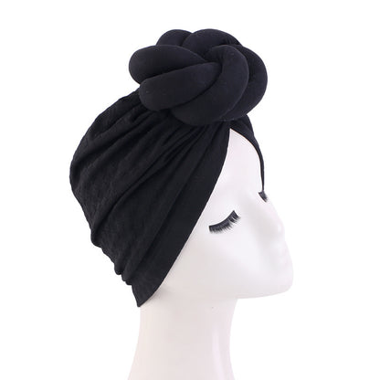 Amazon New Solid Color Ethnic Bag Head Cap Stereo Twist Ball Head Cap Indian Cap JDT-41A